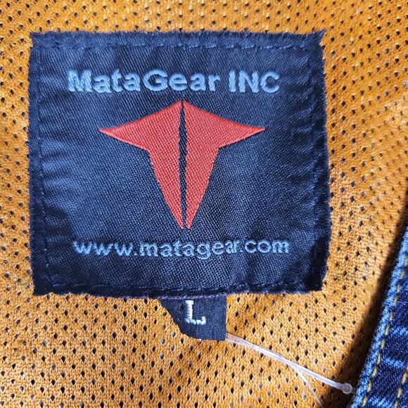 Concealed Carry Mens Denim Vest Western Biker Snap Front Motorcycle Metagear L - Picture 11 of 14